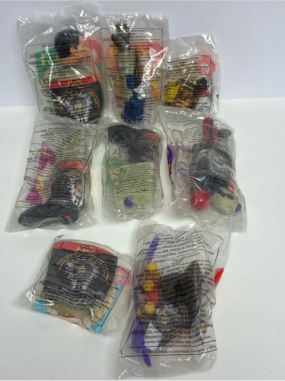 McDonald’s Inspector Gadget 1999 Complete Set 1-8 NIB SEALED Happy Meal Toys VTG